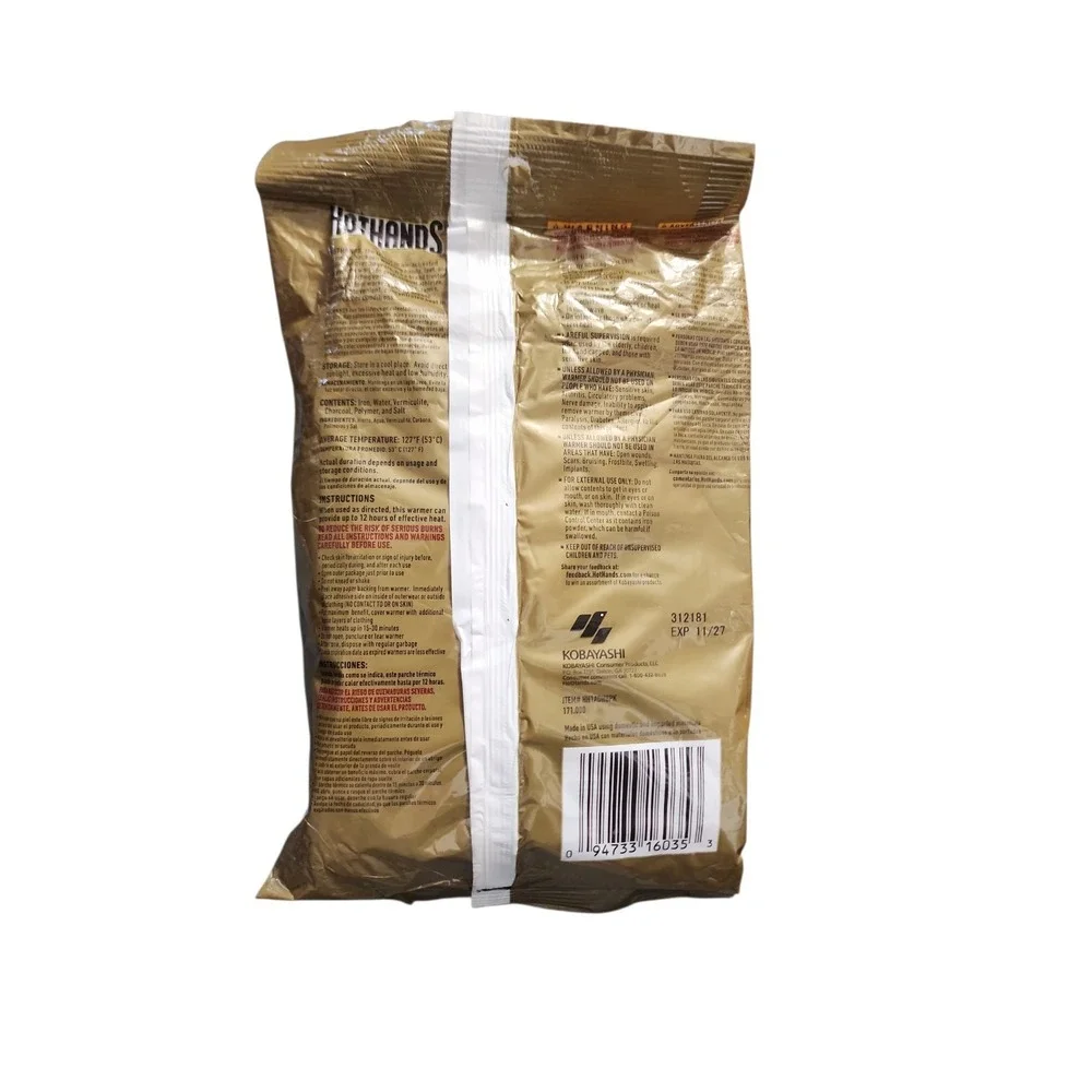 8 HotHands Stick - On Body Warmer 12 Hours Heat Per Warmer!!!‎ Expiration 11/27
